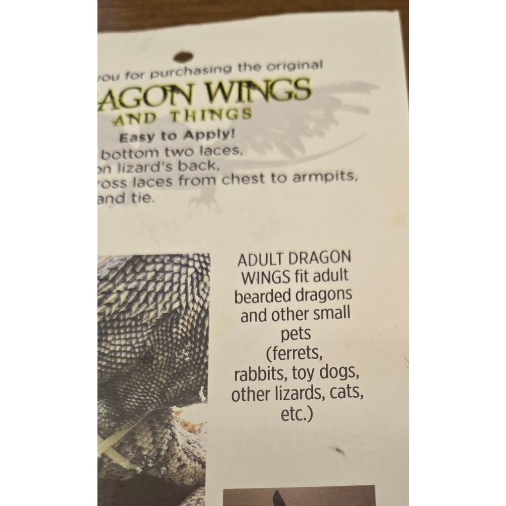 Org Handmade Dragon Wings and Things NWOT Size XL - Picture 5 of 7
